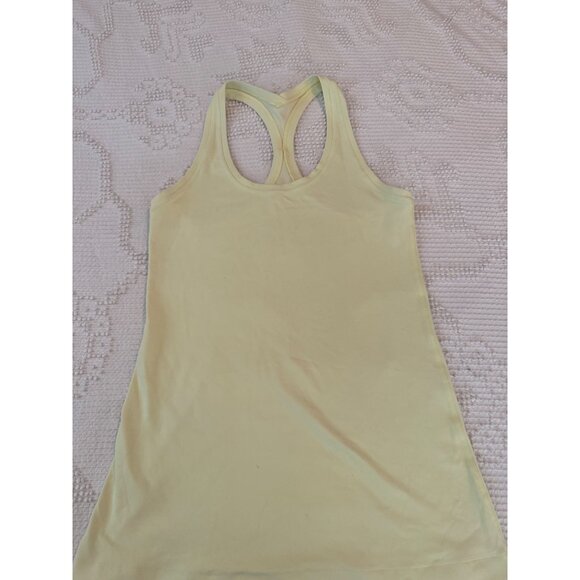 Lululemon Womens Yellow Racerback Tank Top Size S - Picture 2 of 6